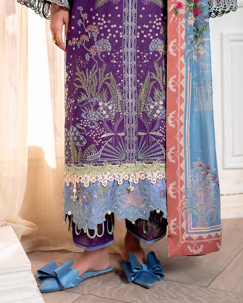 Emaan 1B - Aezel Embroidered Cambric - Roheenaz