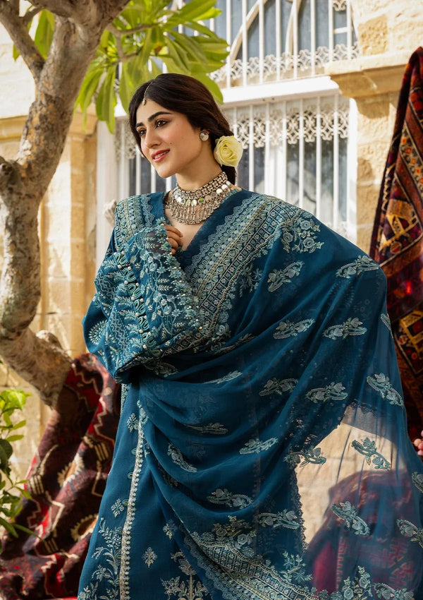 05 - Cyara - Karandi With Embroidered Chiffon - Kahf