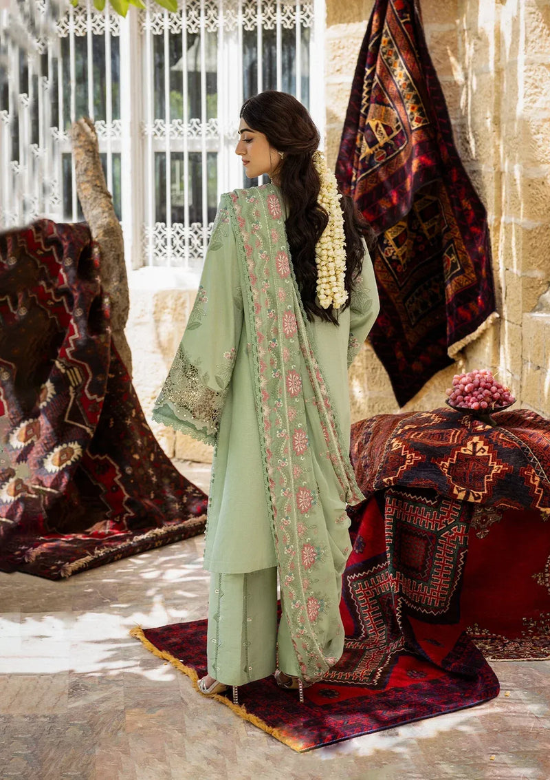 01 - Primrose - Karandi With Embroidered Chiffon - Kahf