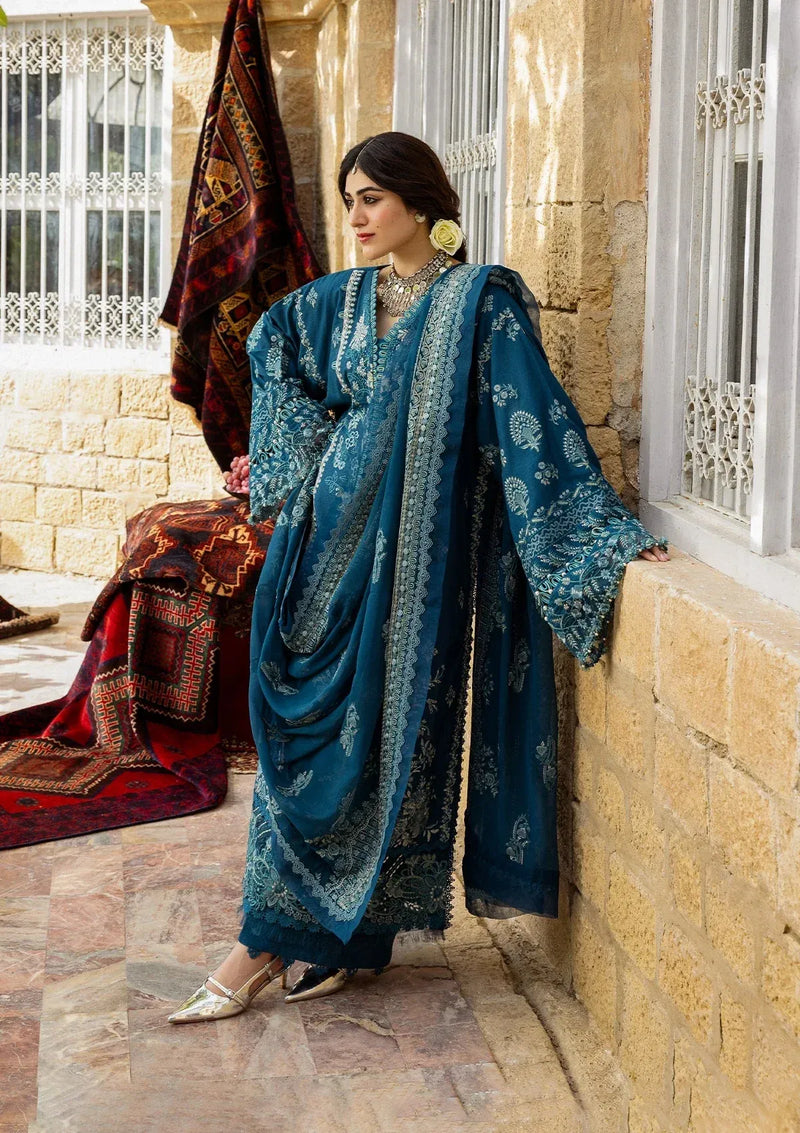 05 - Cyara - Karandi With Embroidered Chiffon - Kahf