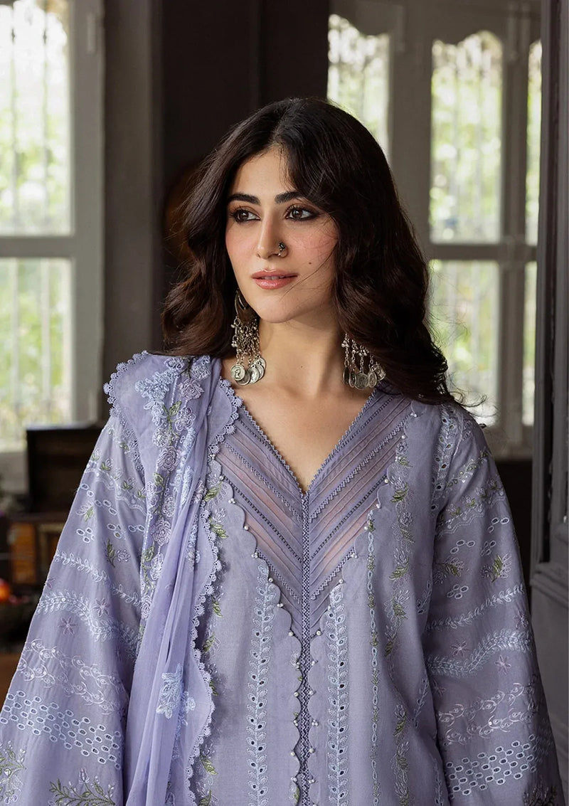 04 - Wisteria - Karandi With Embroidered Chiffon - Kahf