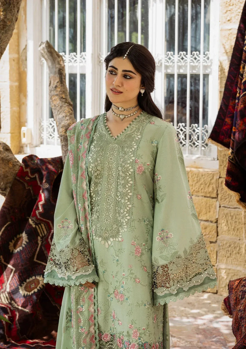 01 - Primrose - Karandi With Embroidered Chiffon - Kahf