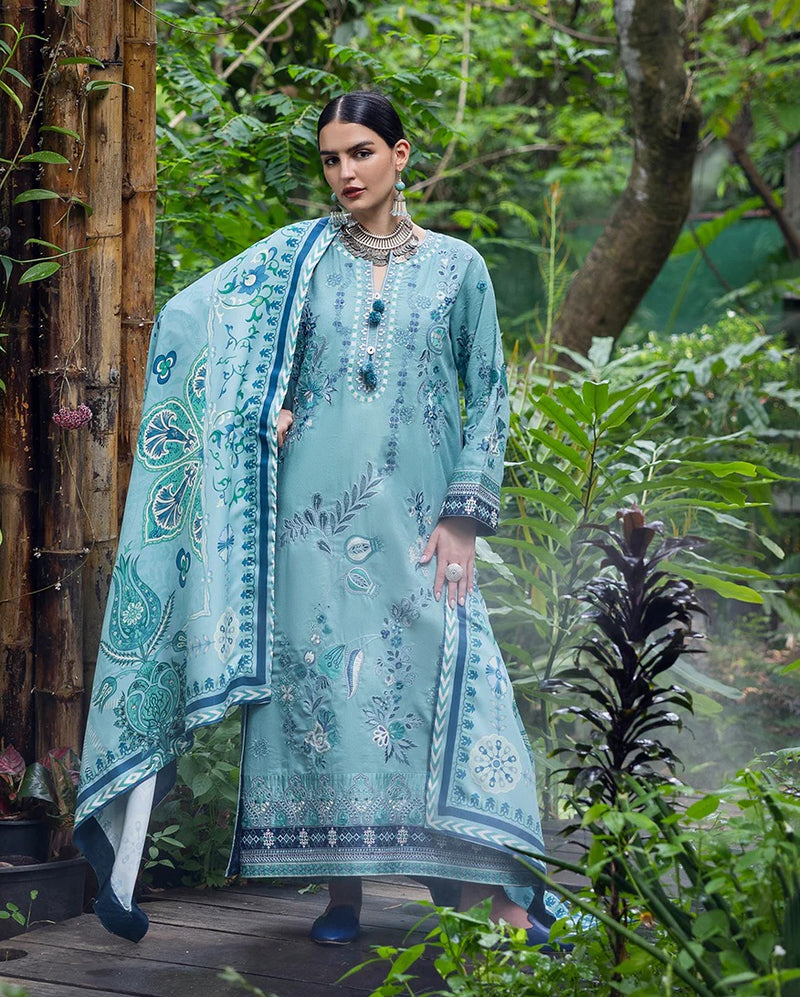 Glided Hour - Symphony Karandi Unstitched - Mushq Hemline