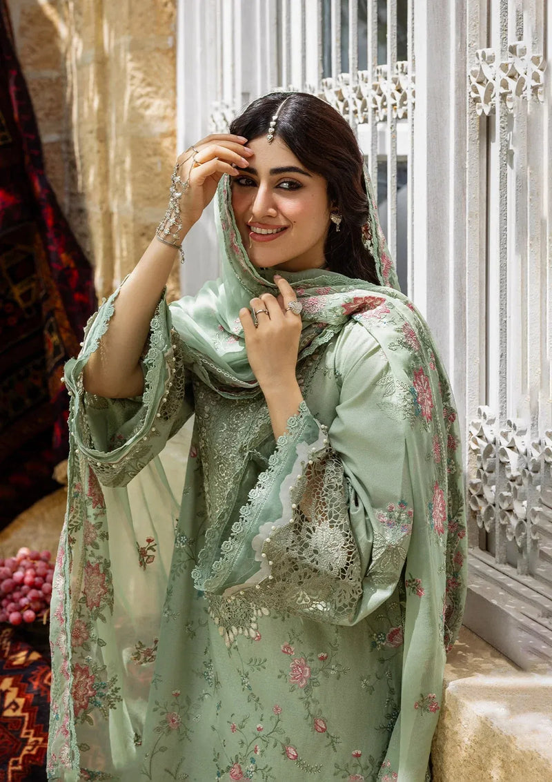 01 - Primrose - Karandi With Embroidered Chiffon - Kahf
