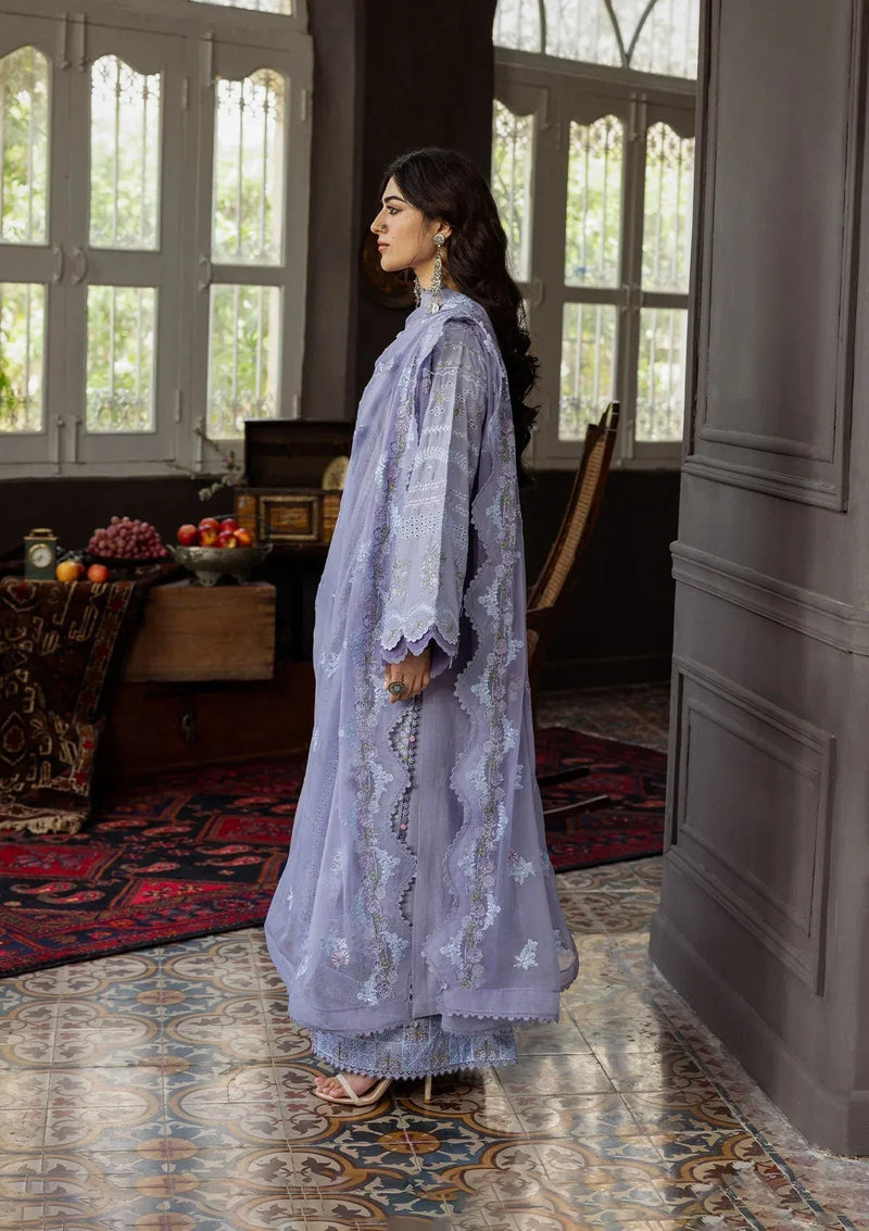 04 - Wisteria - Karandi With Embroidered Chiffon - Kahf