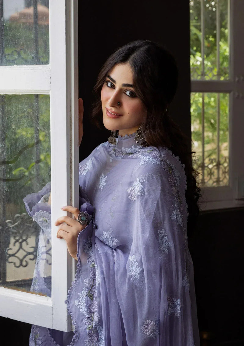 04 - Wisteria - Karandi With Embroidered Chiffon - Kahf
