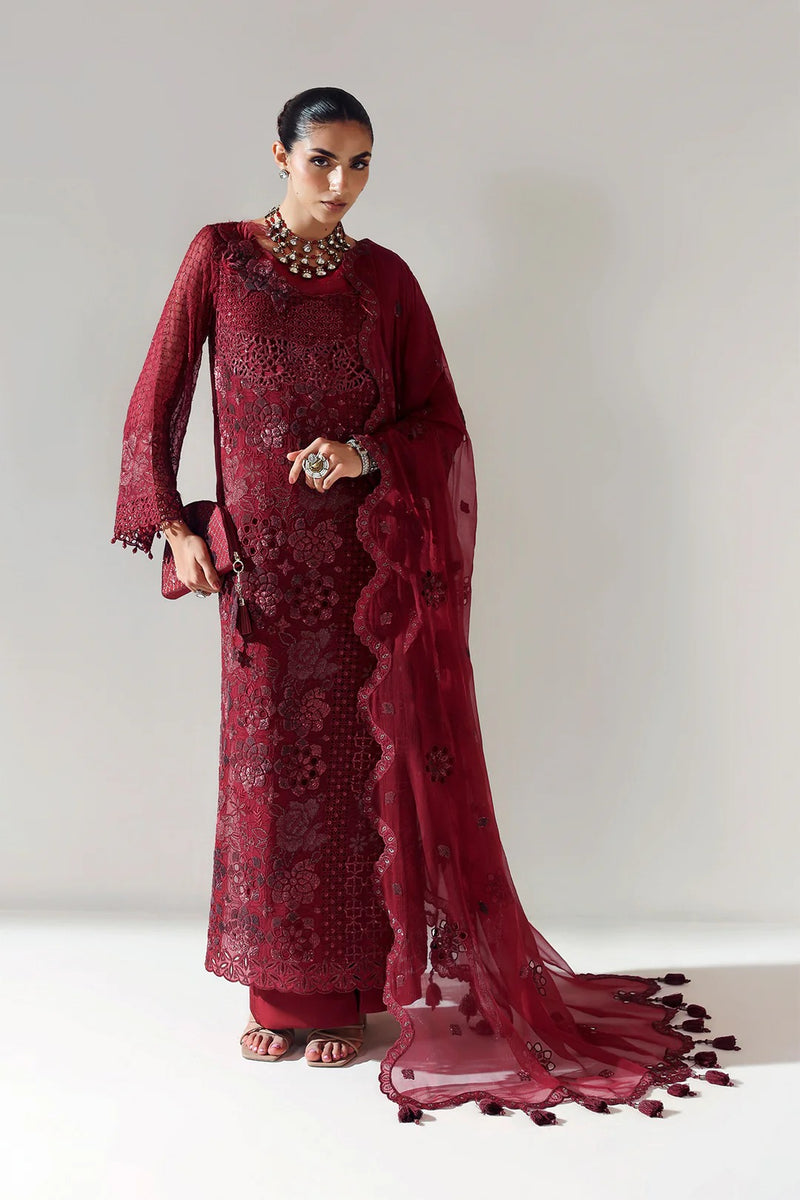 Rika Maroon 00 - Aymal bamber Chiffon - Alizeh