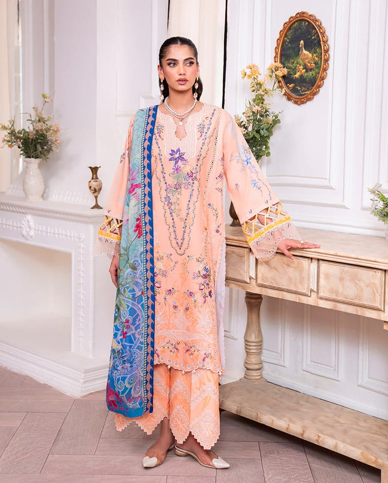 Amal  2A - Aezel Embroidered Cambric - Roheenaz