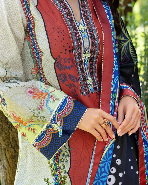 Ethereal Gleam - Nirvana Printed Silk - Mushq Hemline