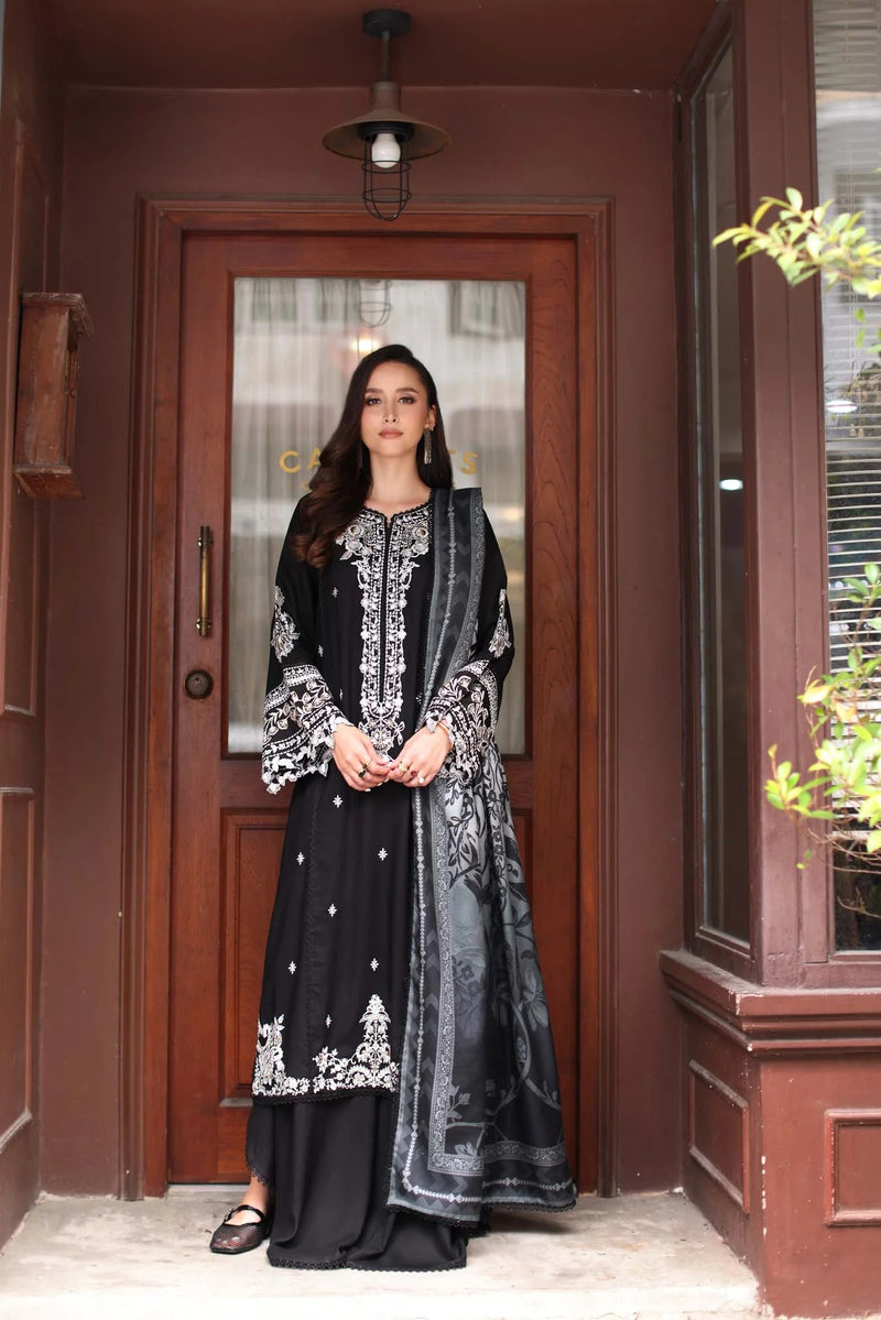 D10 - A - Noor Winter Embroidered Printkhaas - Noor by Sadia Asad