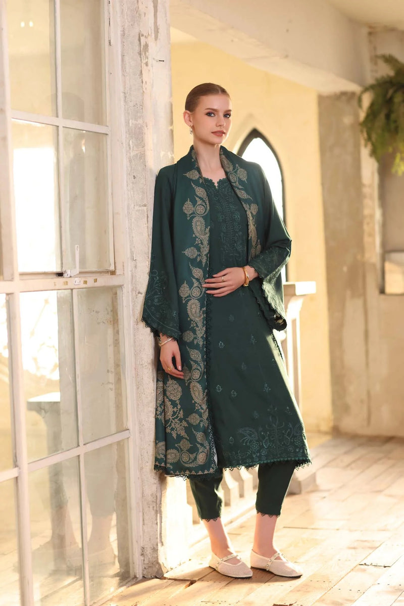 D9 - A - Noor Winter Embroidered Printkhaas - Noor by Sadia Asad