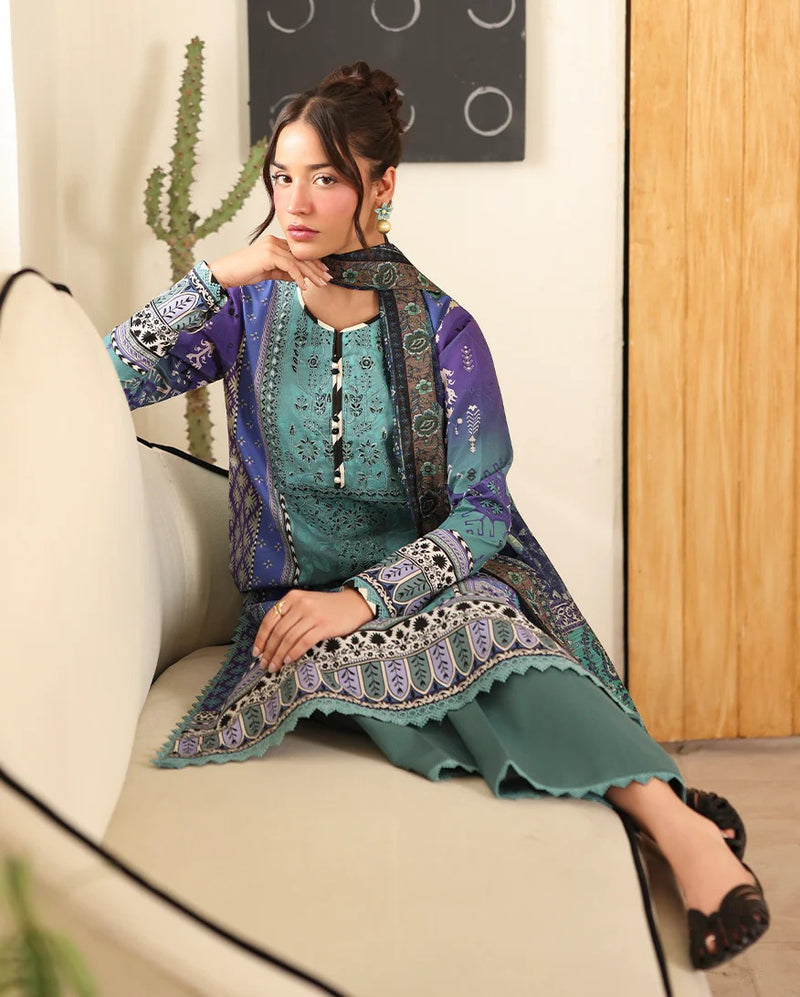 RNZ05B Fabeha - Pareesa Printed Cambric - Roheenaz