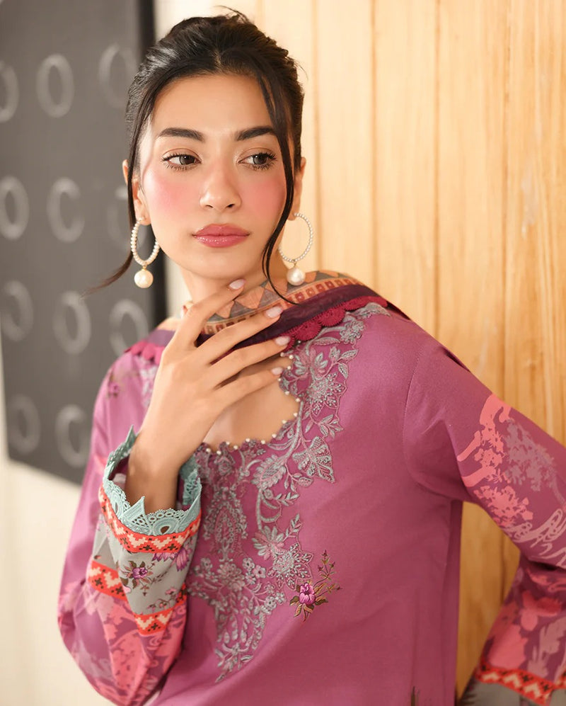 RNZ01B Nabeeha - Pareesa Printed Cambric - Roheenaz