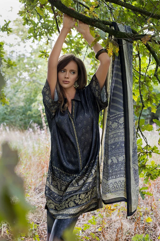D 05 - Silk Satin Unstitched - Sobia Nazir