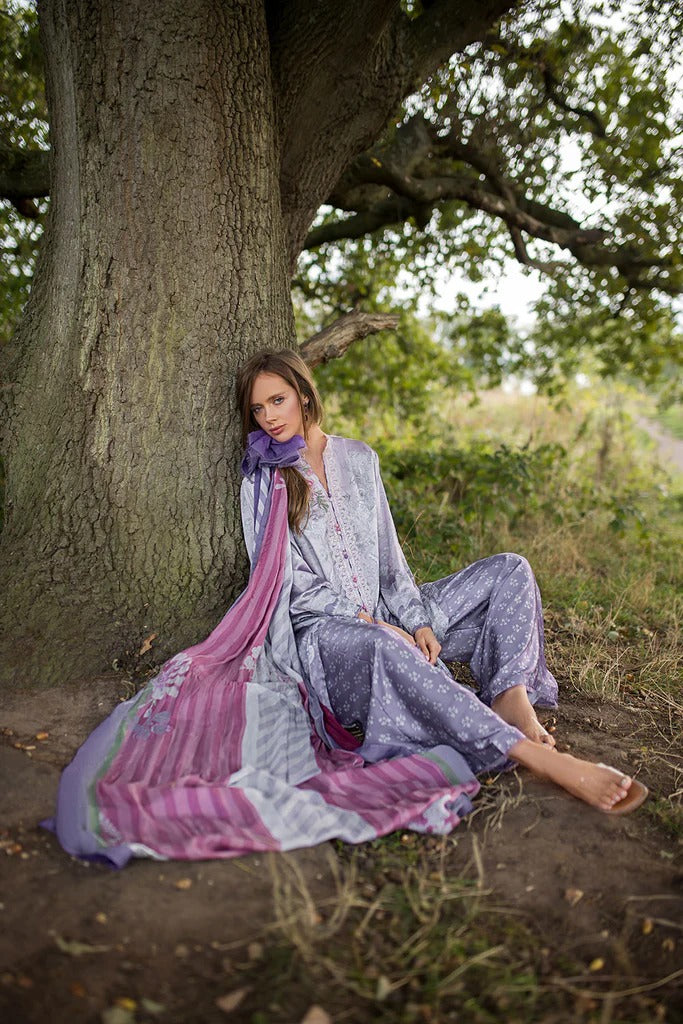 D 01 - Silk Satin Unstitched - Sobia Nazir