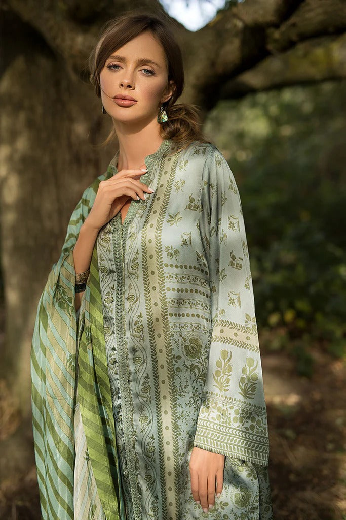 D 02 - Silk Satin Unstitched - Sobia Nazir
