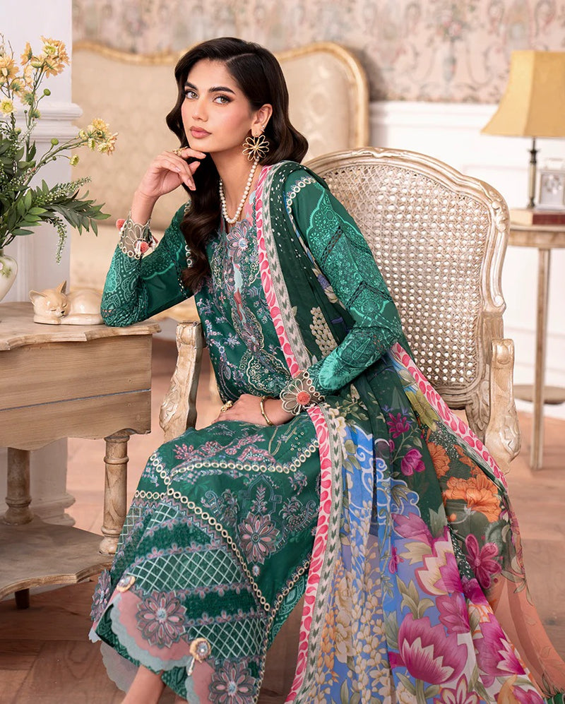 Maham 3B - Aezel Embroidered Cambric - Roheenaz
