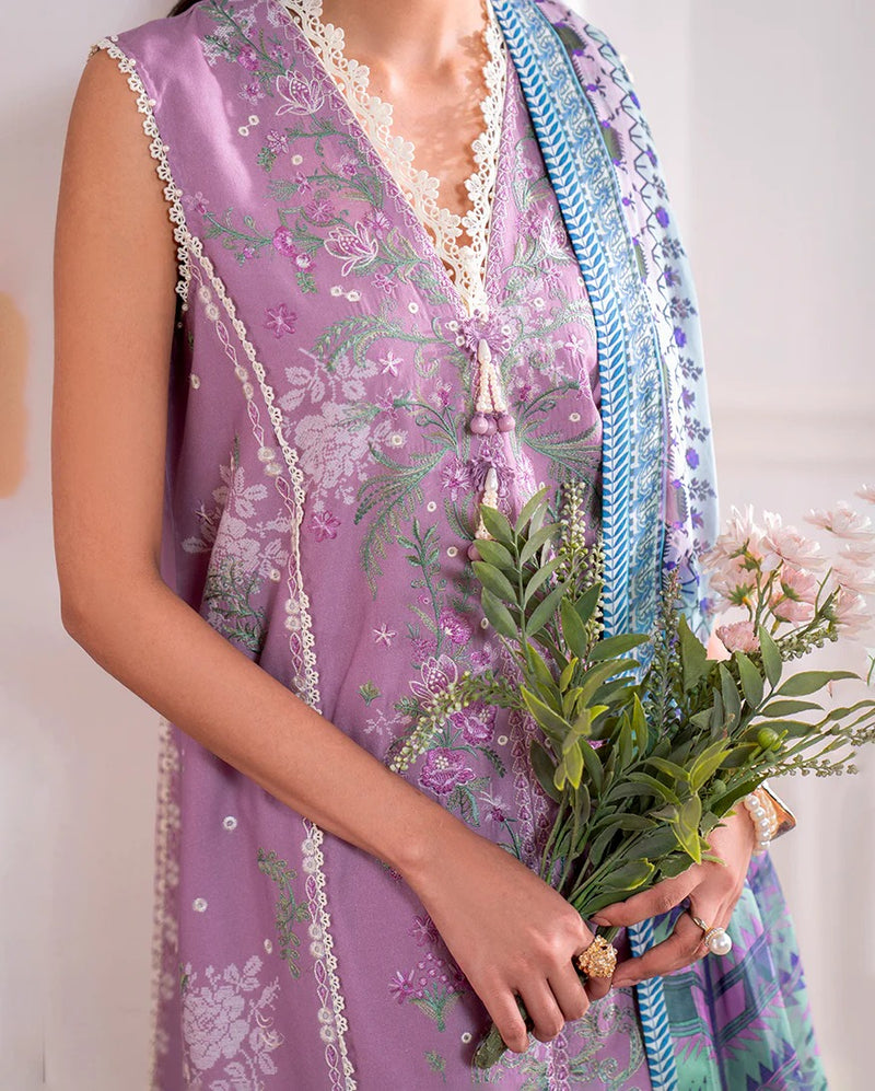 Laila 4A - Aezel Embroidered Cambric - Roheenaz