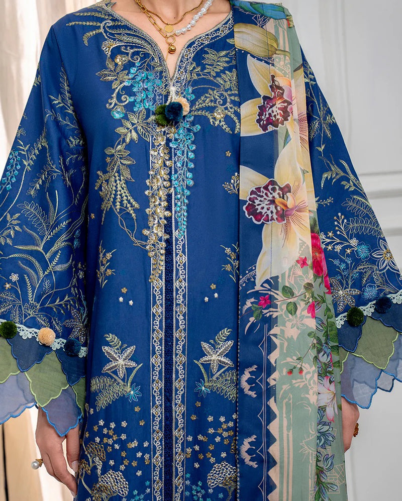 Insha 1A - Aezel Embroidered Cambric - Roheenaz