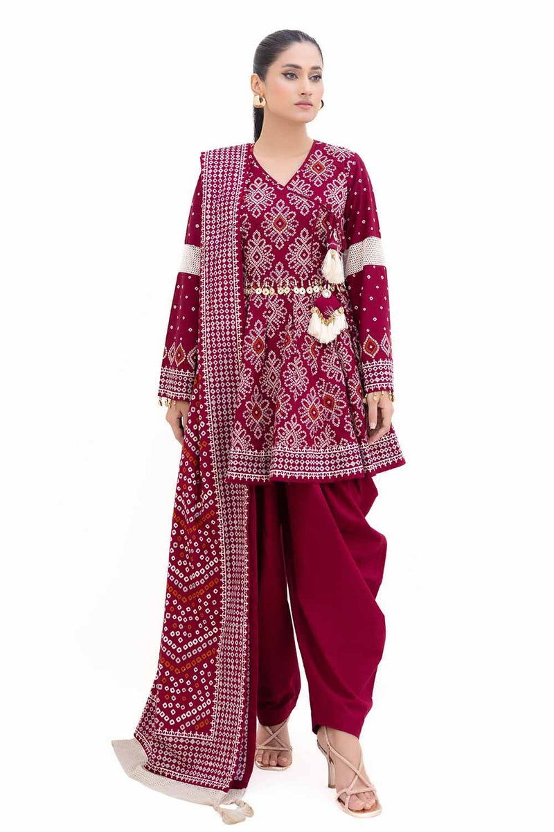 K-42002T - 3 Pc Unstitched Printed - Gul Ahmed