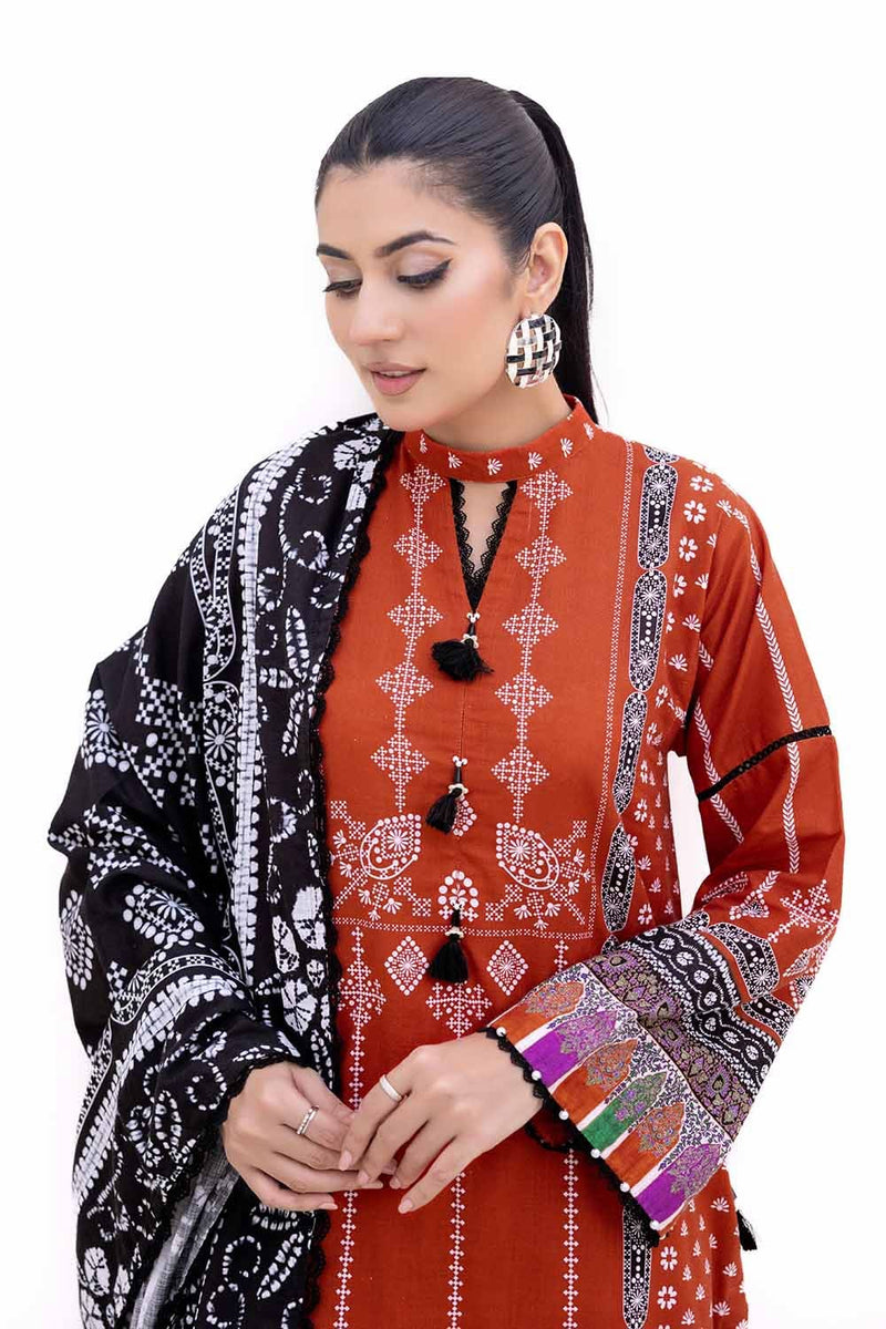 K-42008L - 3 Pc Unstitched Printed - Gul Ahmed